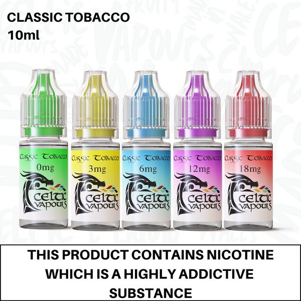 Classic Tobacco Vape E-Liquid 10ml Celtic Vapours