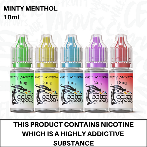Minty Menthol Vape E-Liquid 10ml Celtic Vapours