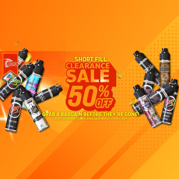 DISCOUNT  CELTIC VAPOURS SHORTFILL 0MG 50ML