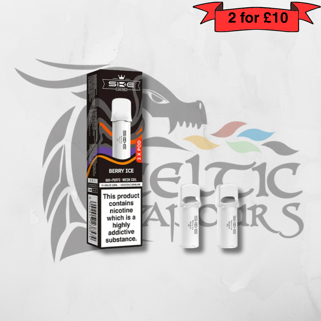 SKE Crystal 600 Pro Prefilled Pods – Pack of 2